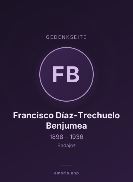Gedenkportrait von Francisco Díaz-Trechuelo Benjumea