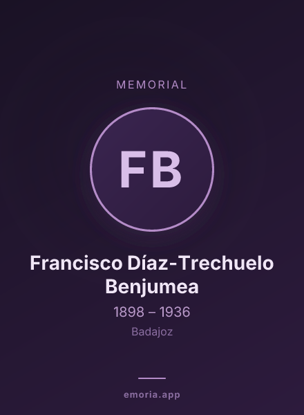 Memorial portrait of Francisco Díaz-Trechuelo Benjumea