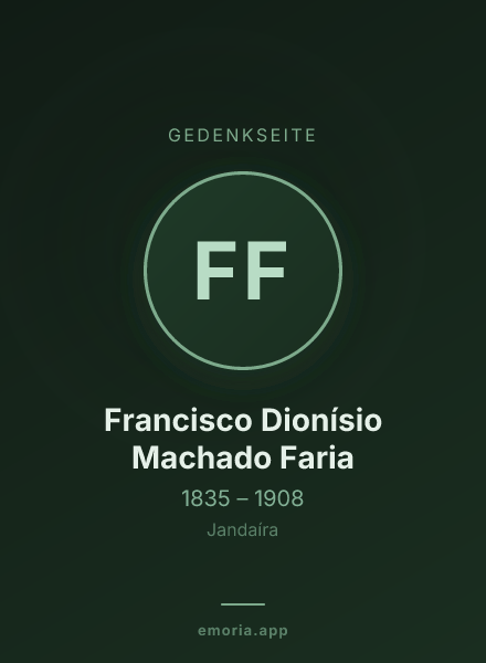 Gedenkportrait von Francisco Dionísio Machado Faria