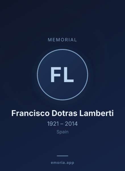 Memorial portrait of Francisco Dotras Lamberti
