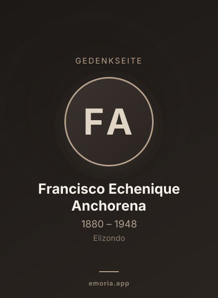 Gedenkportrait von Francisco Echenique Anchorena