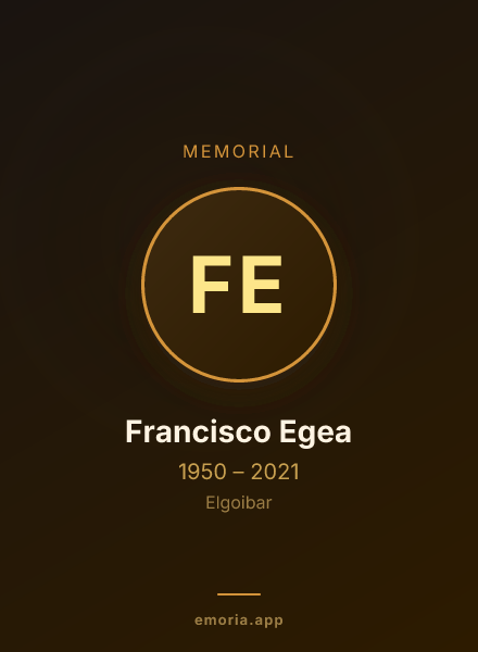 Memorial portrait of Francisco Egea