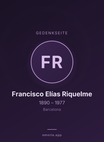 Gedenkportrait von Francisco Elías Riquelme