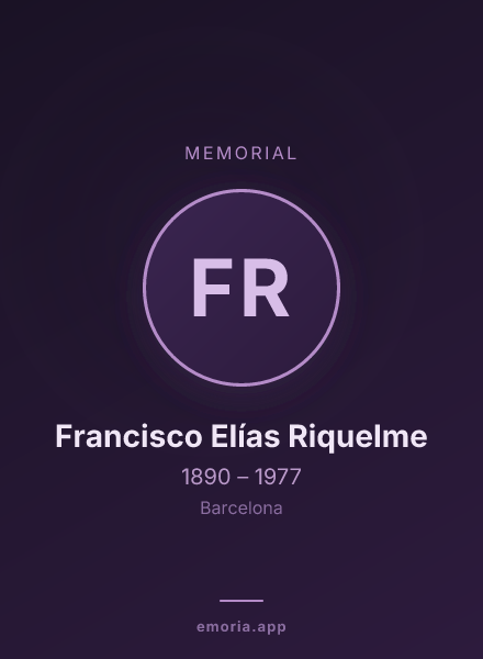 Memorial portrait of Francisco Elías Riquelme