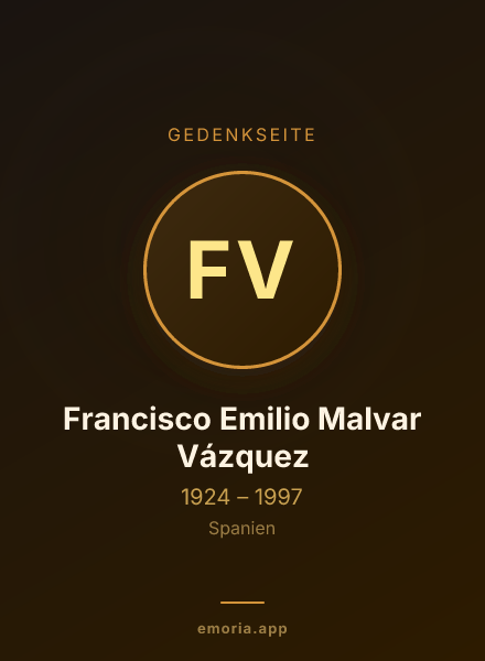 Gedenkportrait von Francisco Emilio Malvar Vázquez
