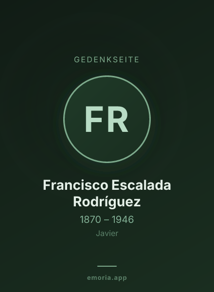 Gedenkportrait von Francisco Escalada Rodríguez