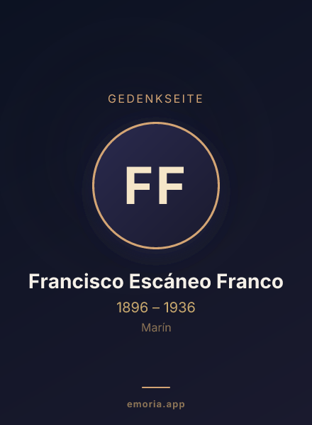 Gedenkportrait von Francisco Escáneo Franco