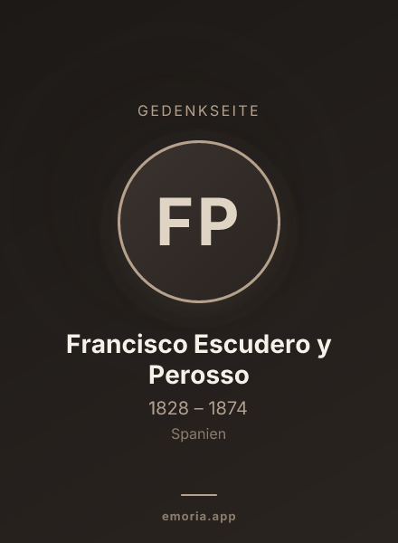 Gedenkportrait von Francisco Escudero y Perosso