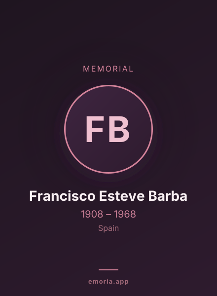 Memorial portrait of Francisco Esteve Barba