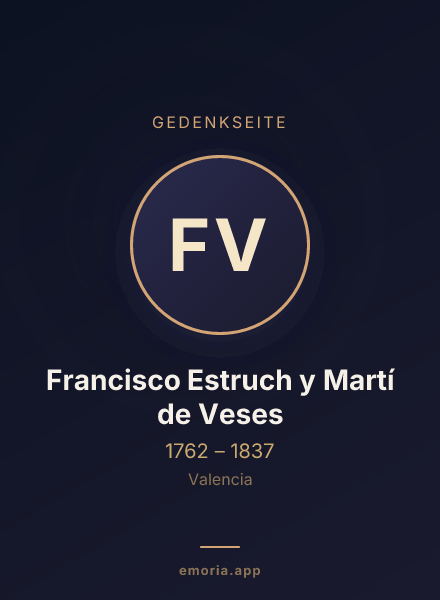 Gedenkportrait von Francisco Estruch y Martí de Veses