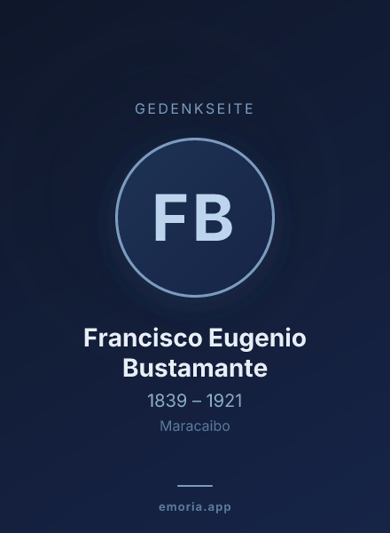 Gedenkportrait von Francisco Eugenio Bustamante