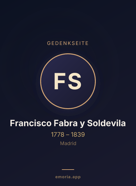 Gedenkportrait von Francisco Fabra y Soldevila
