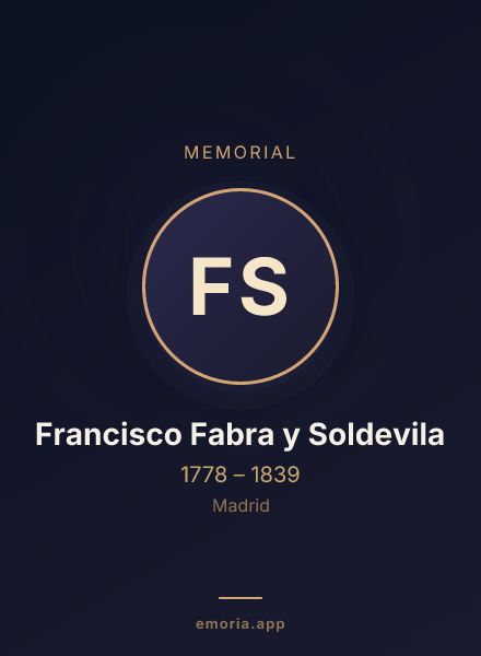 Memorial portrait of Francisco Fabra y Soldevila