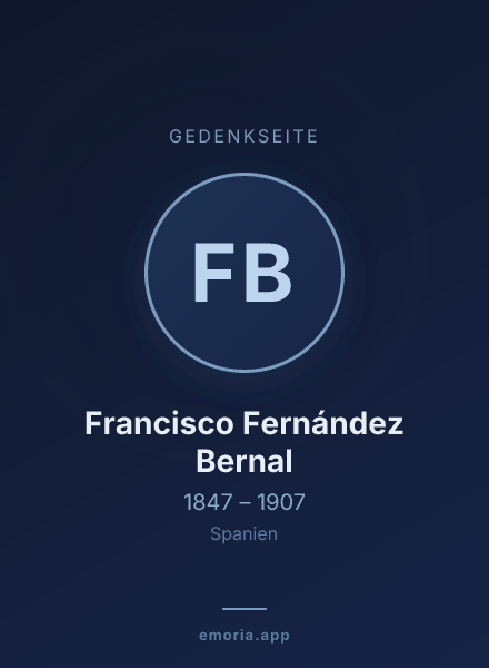 Gedenkportrait von Francisco Fernández Bernal