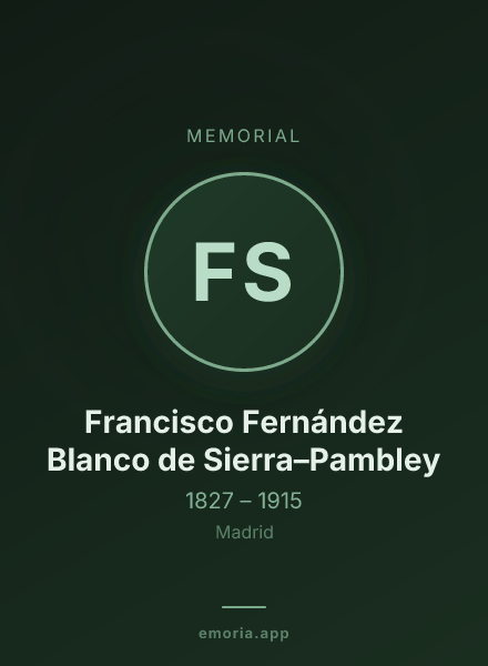 Memorial portrait of Francisco Fernández Blanco de Sierra–Pambley