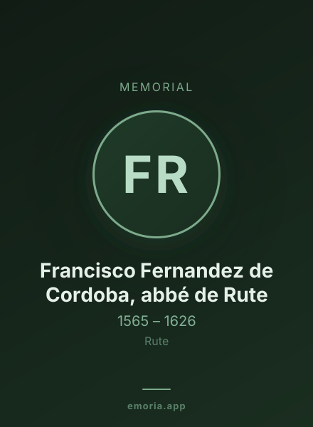 Memorial portrait of Francisco Fernandez de Cordoba, abbé de Rute