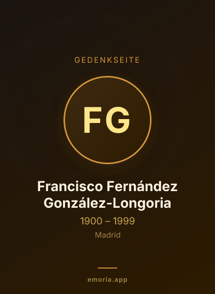 Gedenkportrait von Francisco Fernández González-Longoria
