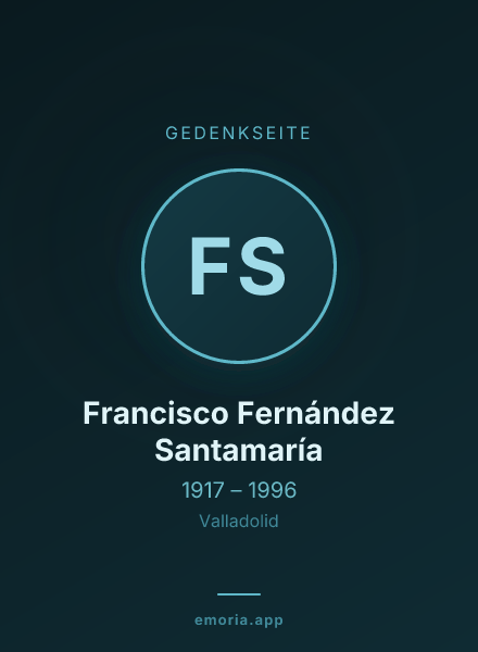 Gedenkportrait von Francisco Fernández Santamaría
