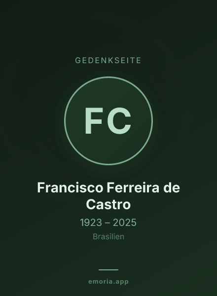 Gedenkportrait von Francisco Ferreira de Castro