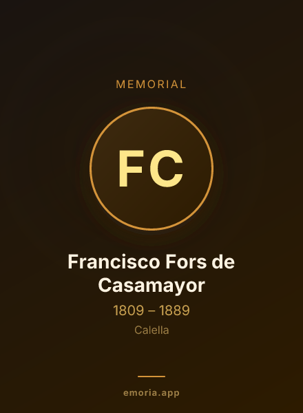 Memorial portrait of Francisco Fors de Casamayor