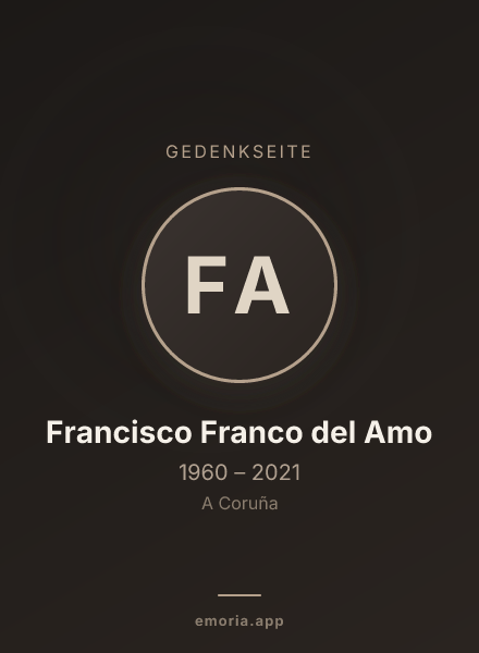 Gedenkportrait von Francisco Franco del Amo