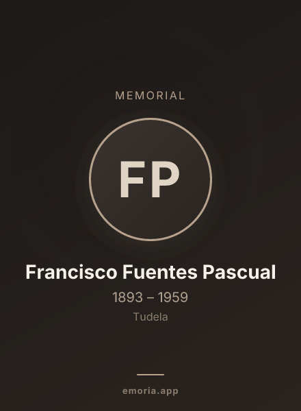 Memorial portrait of Francisco Fuentes Pascual