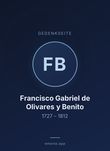 Gedenkportrait von Francisco Gabriel de Olivares y Benito