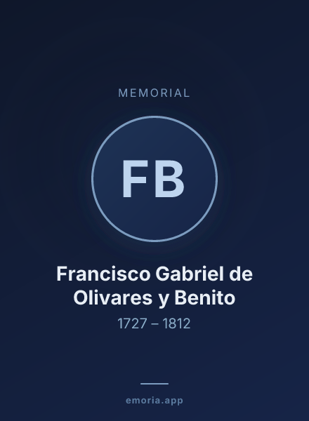 Memorial portrait of Francisco Gabriel de Olivares y Benito