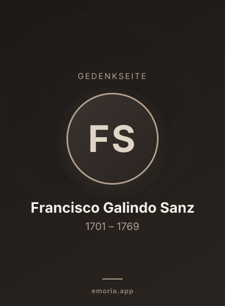 Gedenkportrait von Francisco Galindo Sanz