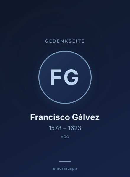 Gedenkportrait von Francisco Gálvez