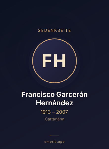 Gedenkportrait von Francisco Garcerán Hernández
