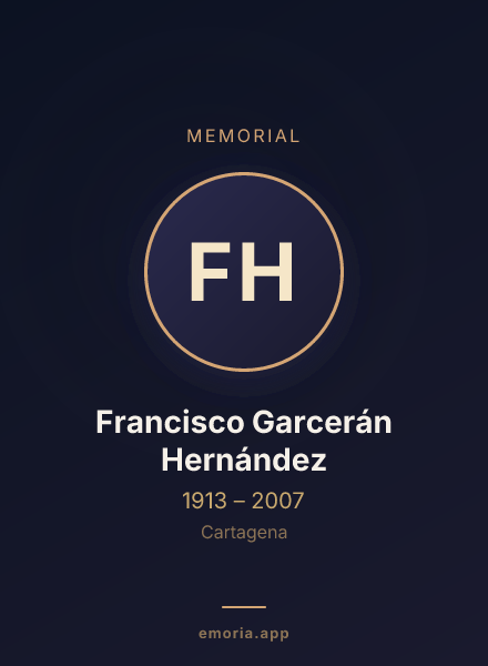 Memorial portrait of Francisco Garcerán Hernández