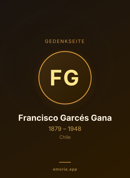 Gedenkportrait von Francisco Garcés Gana