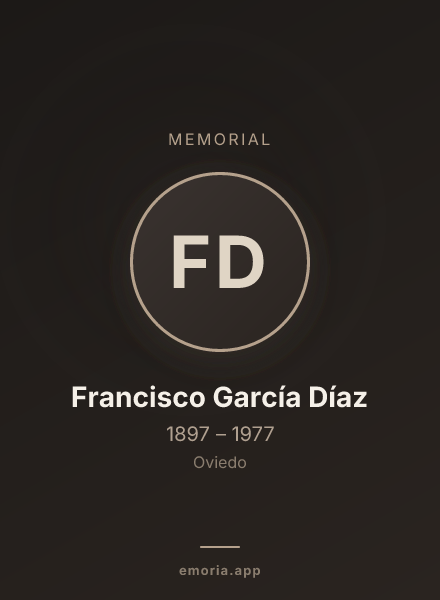 Memorial portrait of Francisco García Díaz