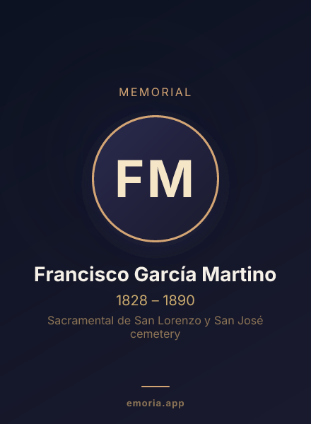 Memorial portrait of Francisco García Martino
