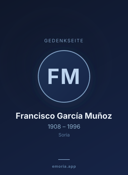 Gedenkportrait von Francisco García Muñoz