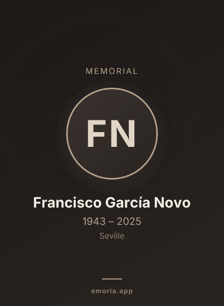 Memorial portrait of Francisco García Novo