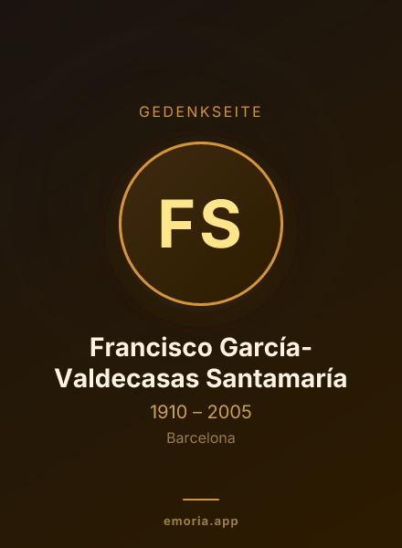 Gedenkportrait von Francisco García-Valdecasas Santamaría