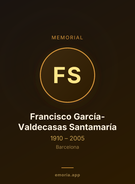 Memorial portrait of Francisco García-Valdecasas Santamaría