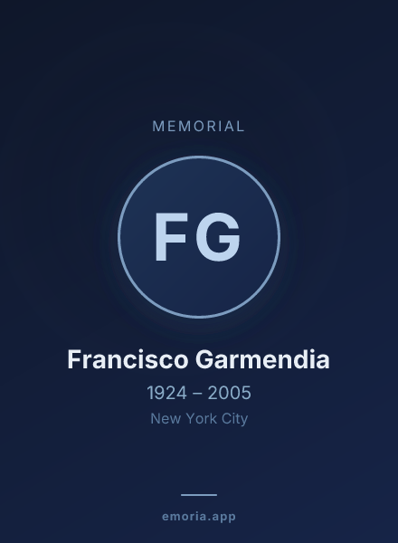Memorial portrait of Francisco Garmendia