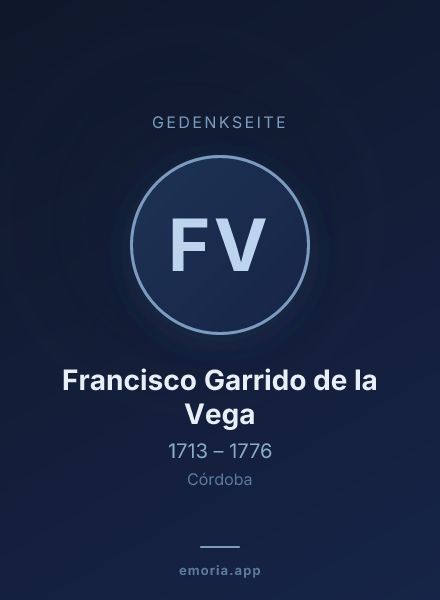 Gedenkportrait von Francisco Garrido de la Vega