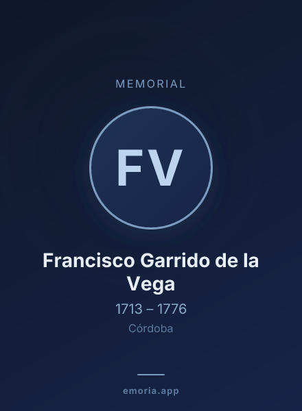 Memorial portrait of Francisco Garrido de la Vega