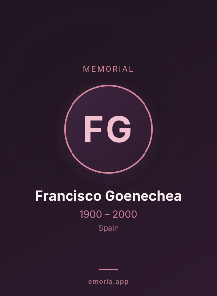 Memorial portrait of Francisco Goenechea