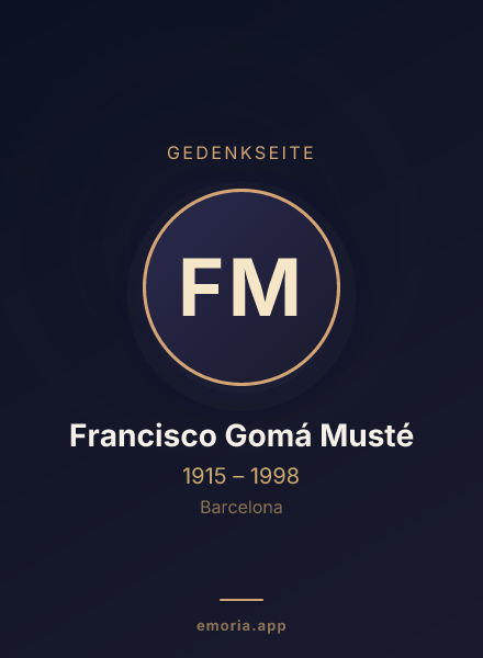 Gedenkportrait von Francisco Gomá Musté