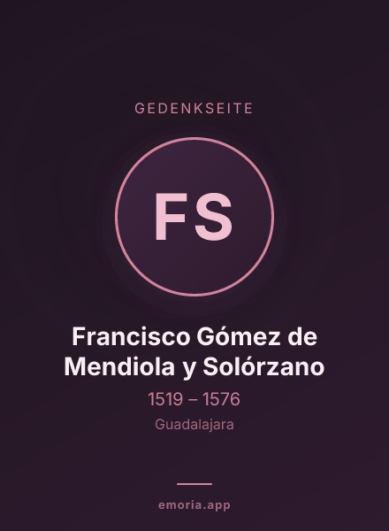 Gedenkportrait von Francisco Gómez de Mendiola y Solórzano