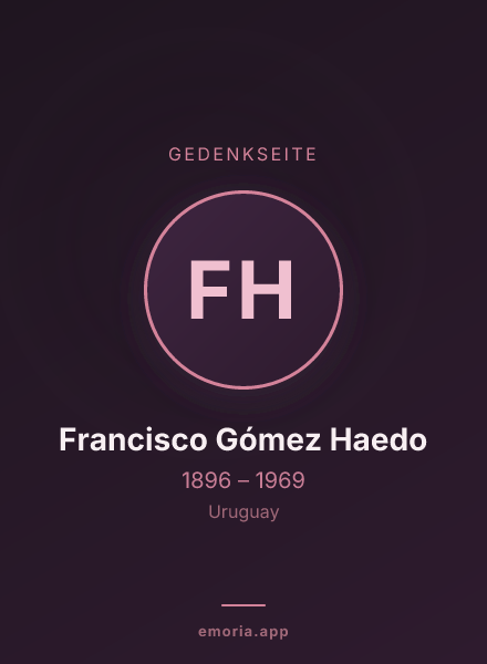 Gedenkportrait von Francisco Gómez Haedo