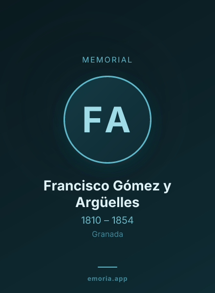 Memorial portrait of Francisco Gómez y Argüelles