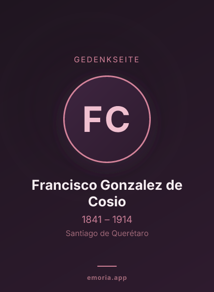 Gedenkportrait von Francisco Gonzalez de Cosio