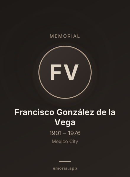 Memorial portrait of Francisco González de la Vega