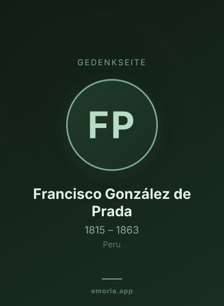 Gedenkportrait von Francisco González de Prada